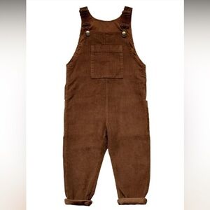 The simple folk THE WILD AND FREE CORD DUNGAREE OVERALL - RUST